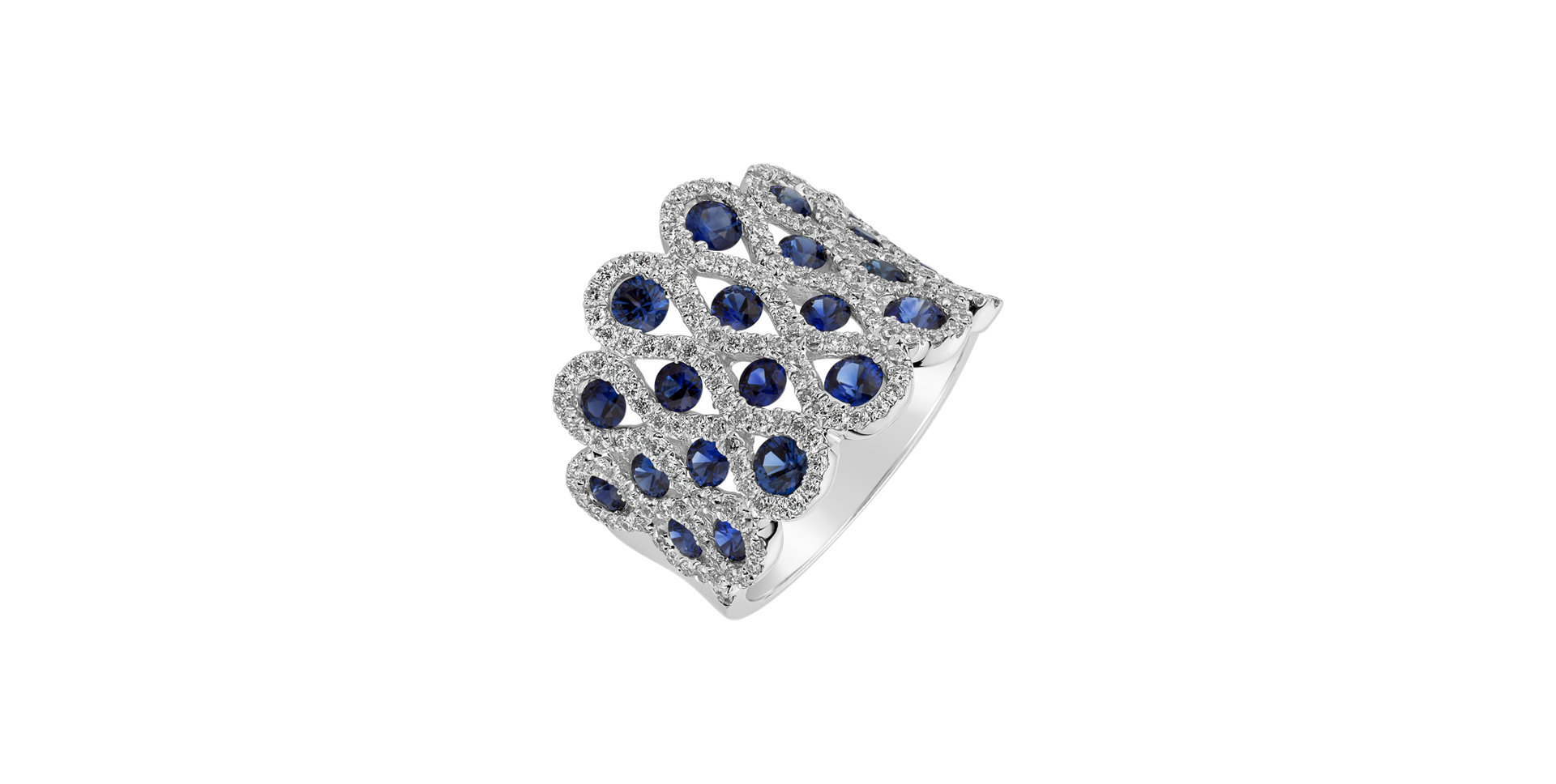Diamond ring with Sapphire Cosette