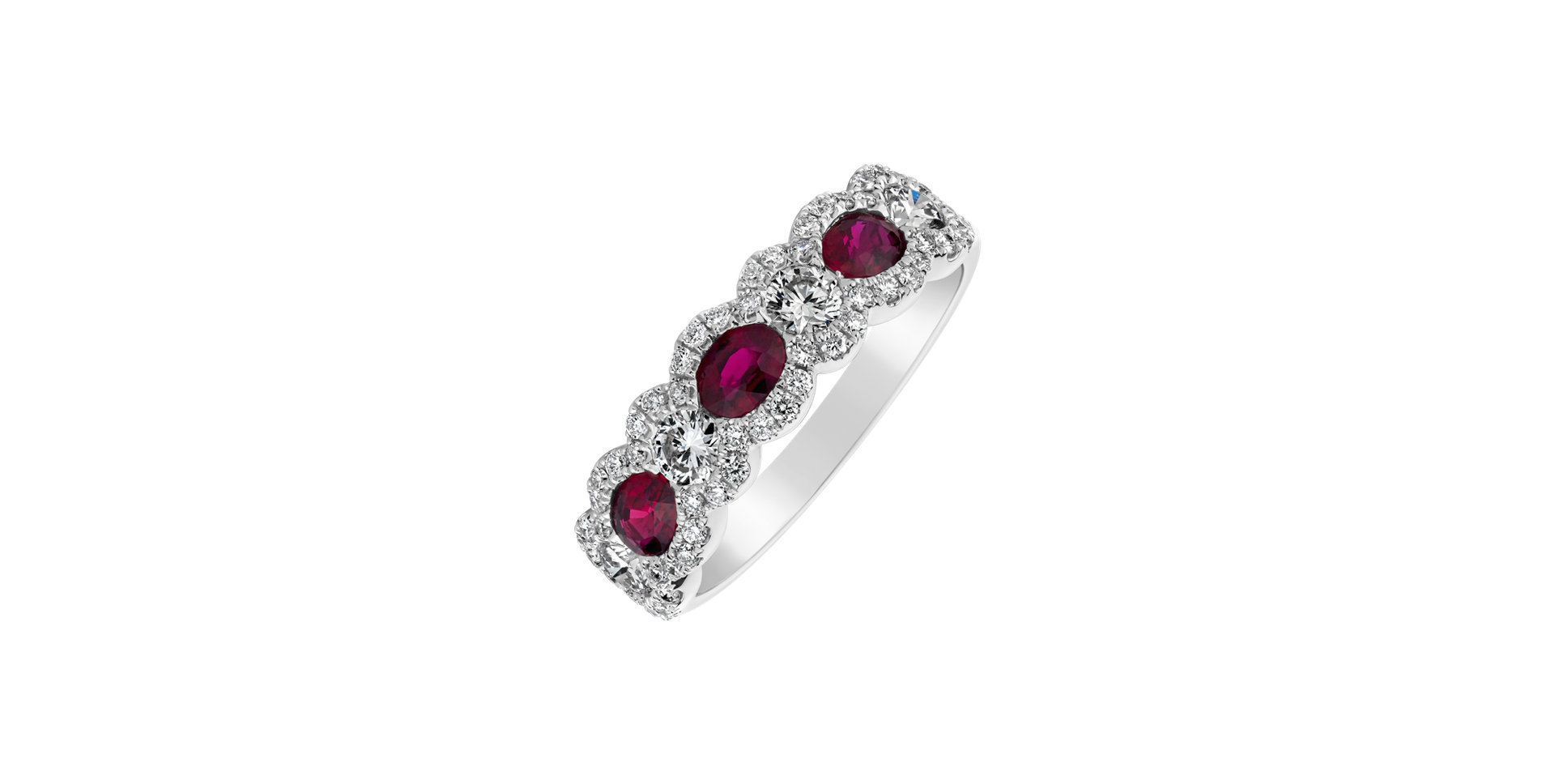 Diamond ring with Ruby Eglantine