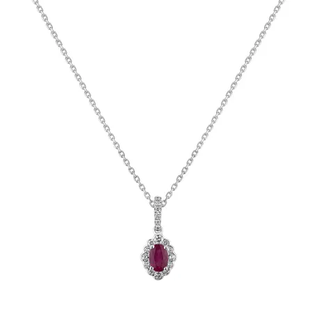 Diamond pendant with Ruby Secret of Kingdom