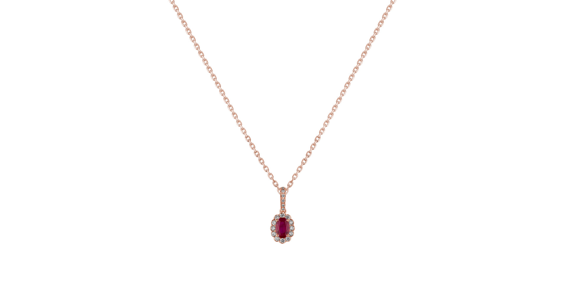 Diamond pendant with Ruby Desmond Secret