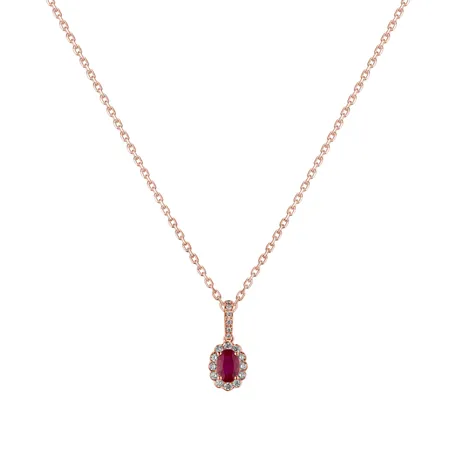 Diamond pendant with Ruby Desmond Secret