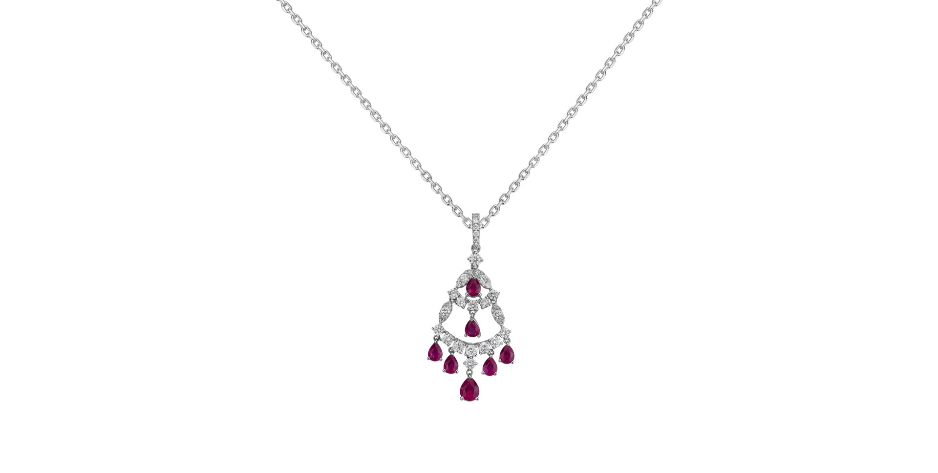 Diamond pendant with Ruby Daleyza