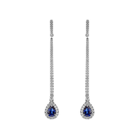 Diamond earrings with Sapphire Royal Blood