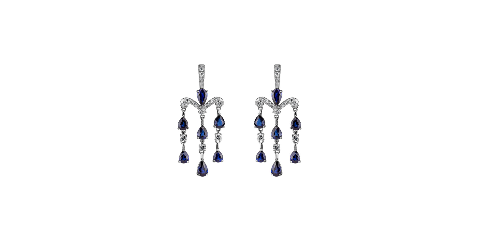 Diamond earrings and Sapphire Phocles