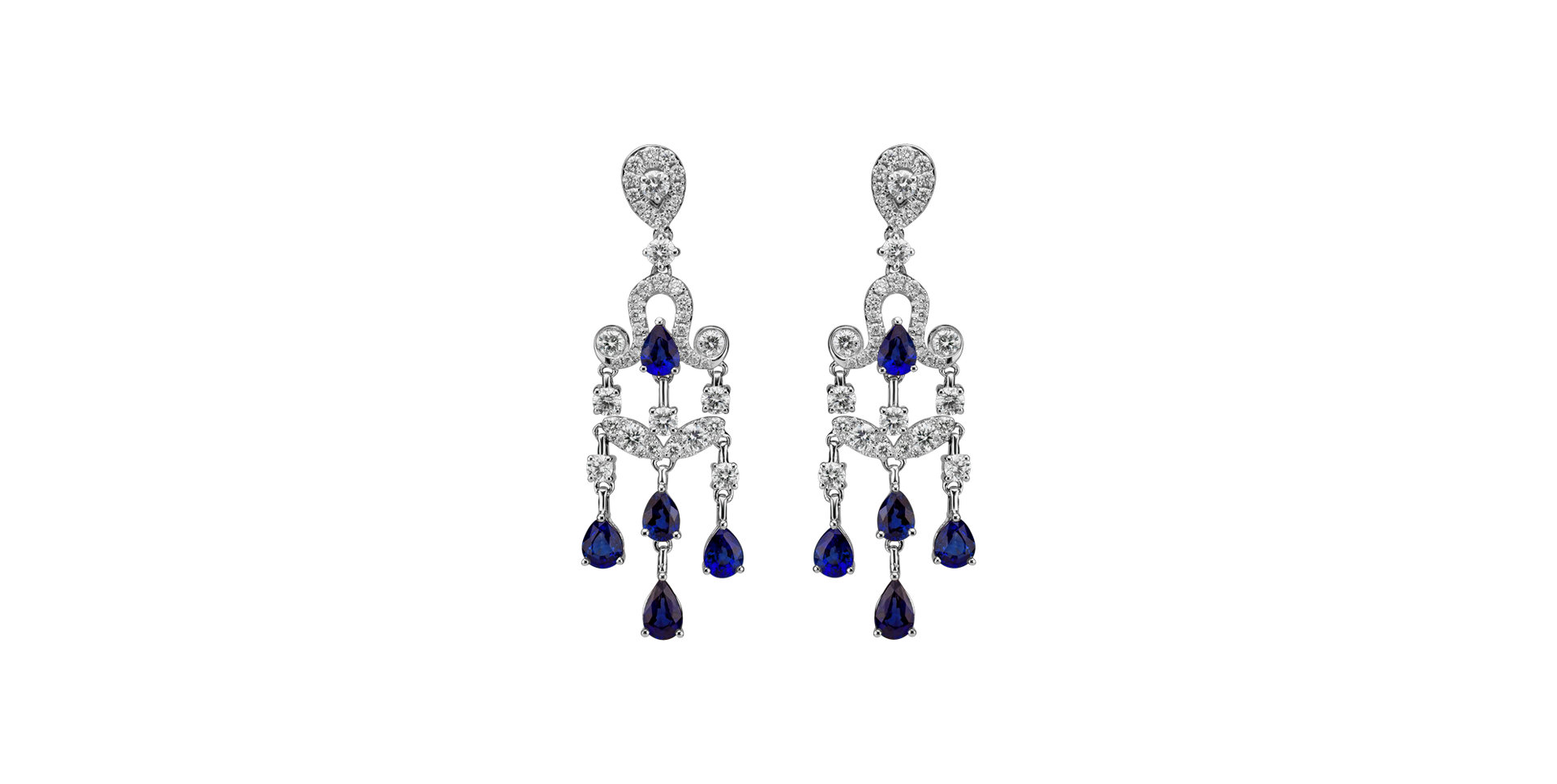 Diamond earrings and Sapphire Oriental Curtain