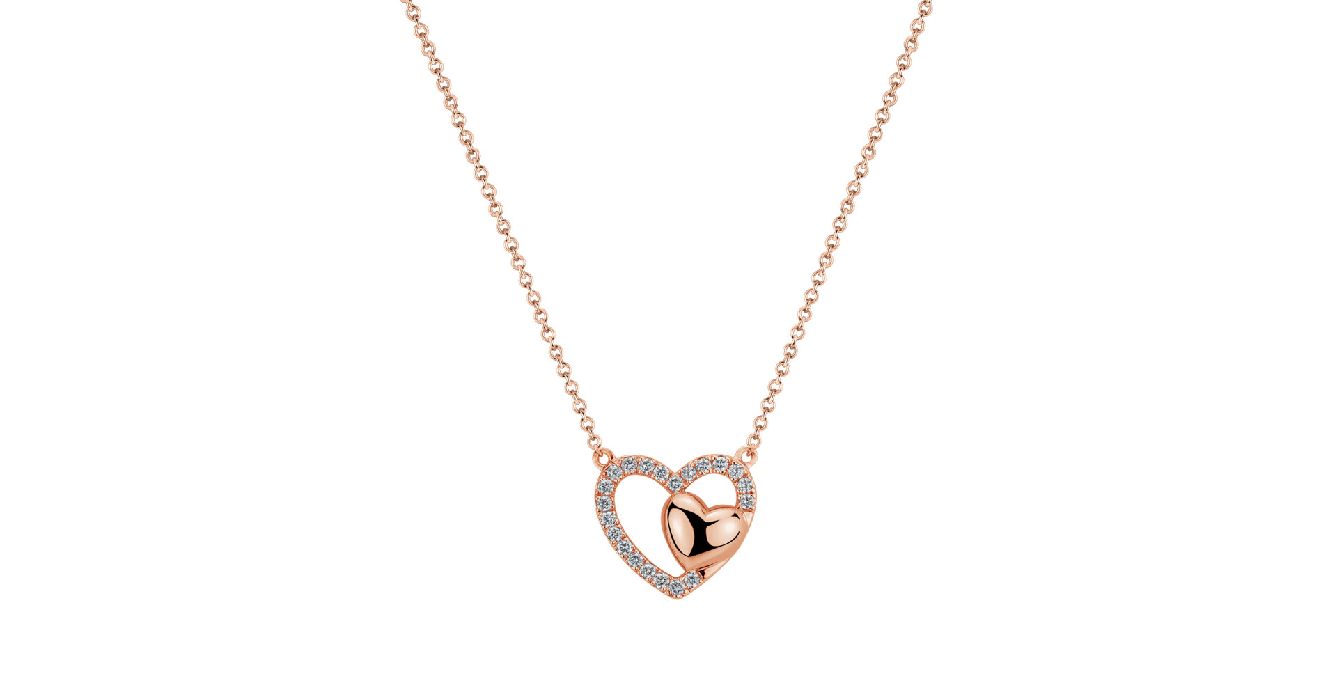 Diamond necklace Deep Blush
