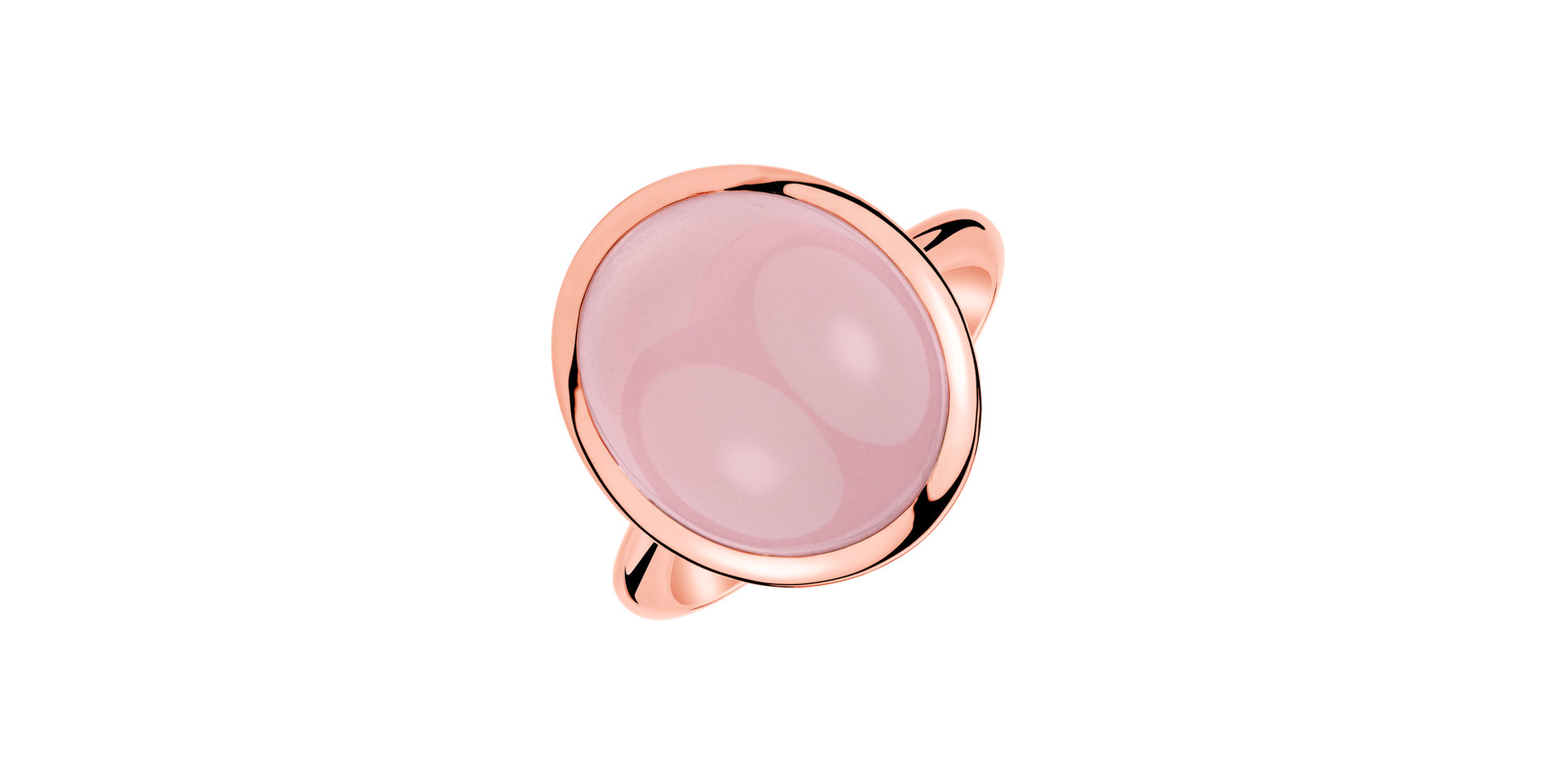 Ring with Rose Quartz Mysterious