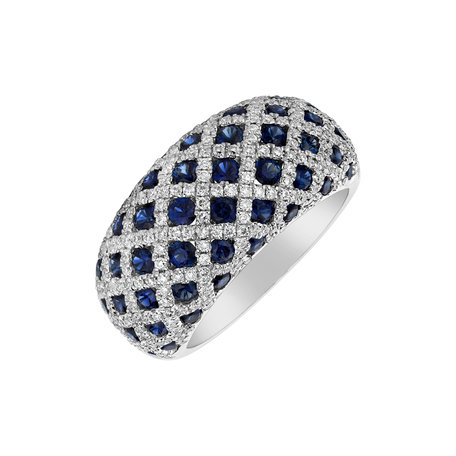 Diamond ring with Sapphire Aubrey