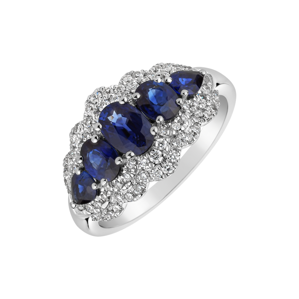 Diamond ring with Sapphire Nourian