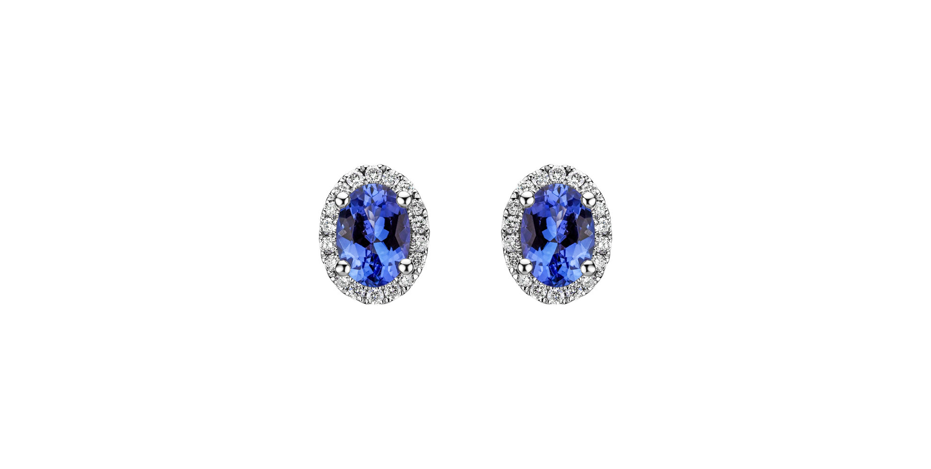 Diamond earrings with Tanzanite Imperial Allegory