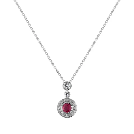 Diamond pendant with Ruby Fairbreeze
