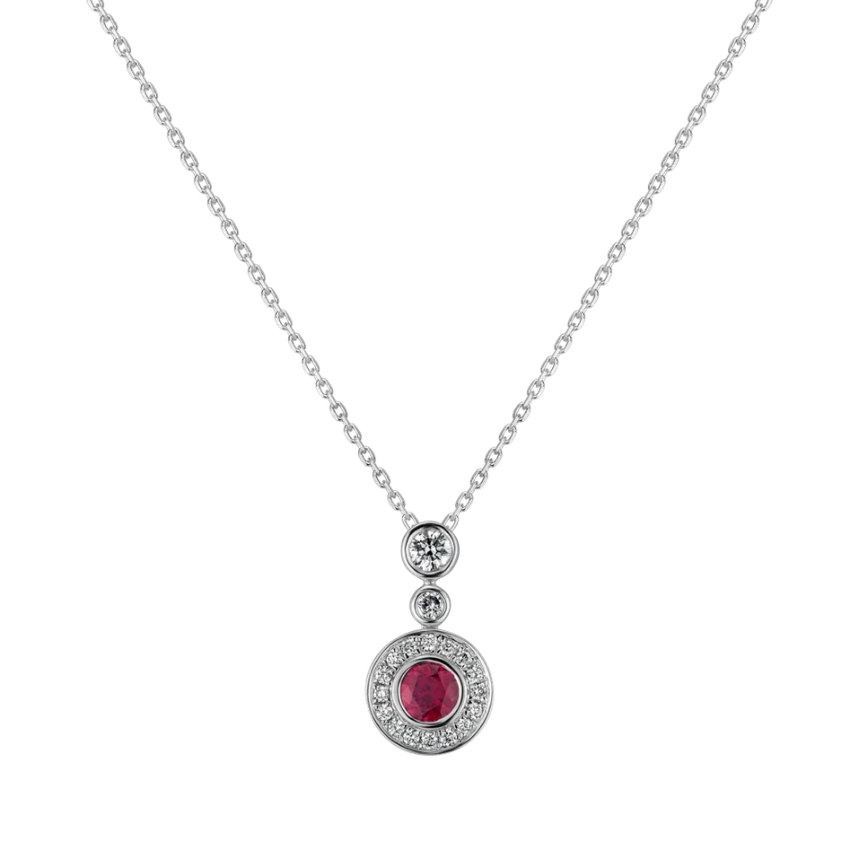 Diamond pendant with Ruby Fairbreeze