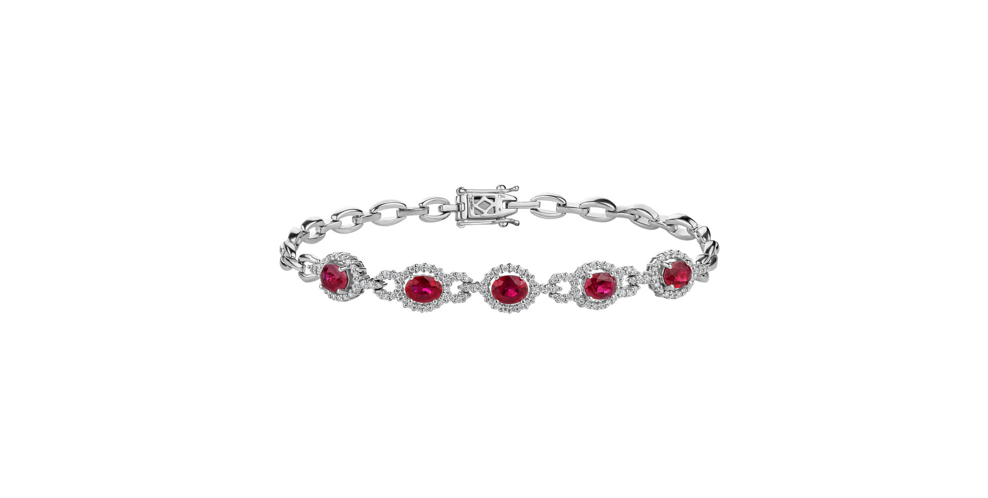 Diamond bracelet with Ruby Variace