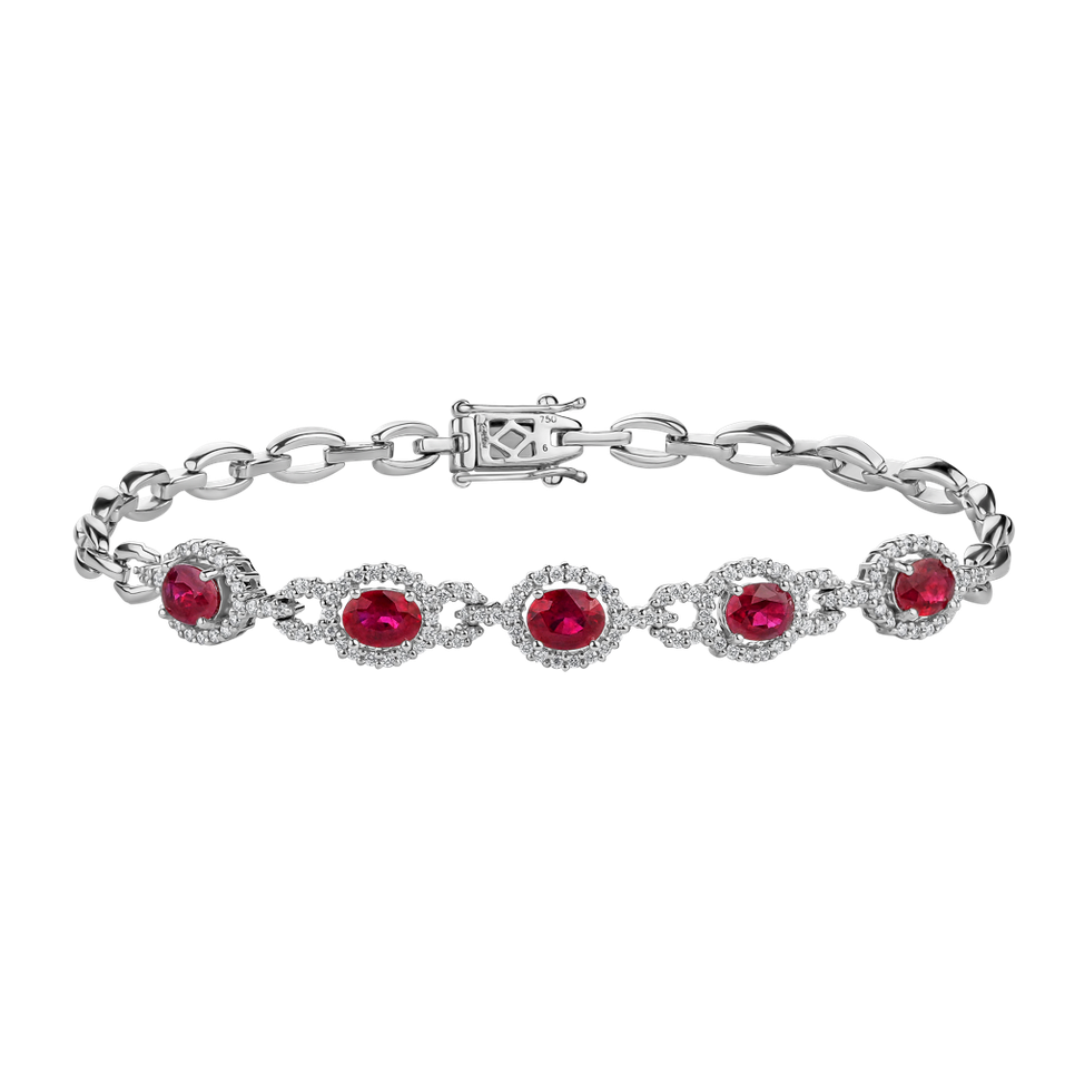 Diamond bracelet with Ruby Variace