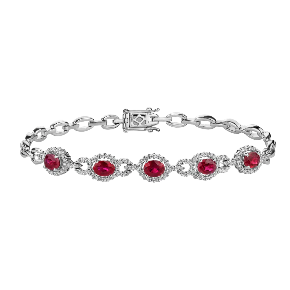 Diamond bracelet with Ruby Variace