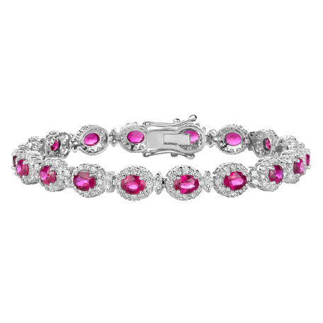 Diamond bracelet with Ruby Ruby Diana