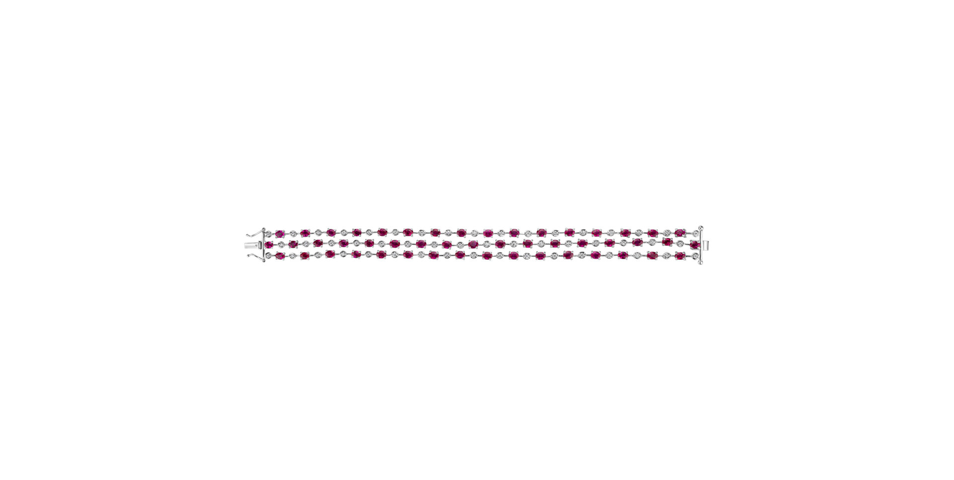 Diamond bracelet with Ruby Majestic Skyline
