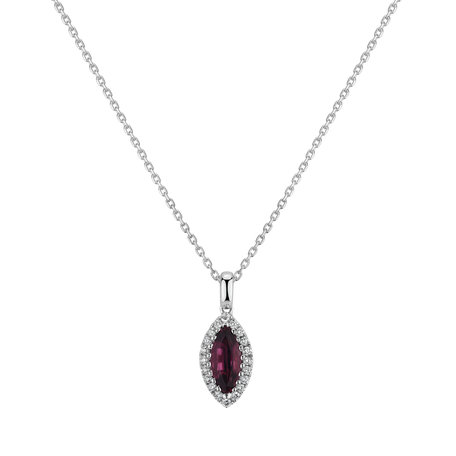 Diamond pendant with Turmalinem The Shard of Passion