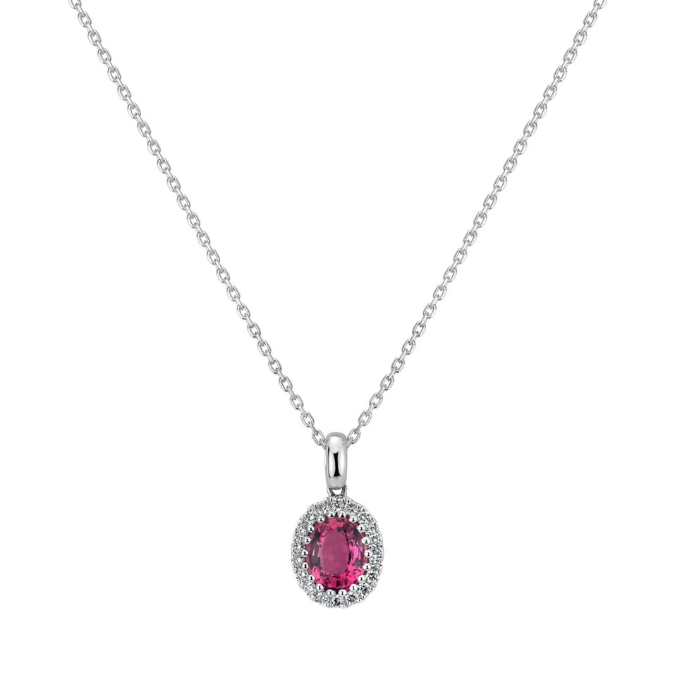 Diamond pendant with Turmalinem Evangeline