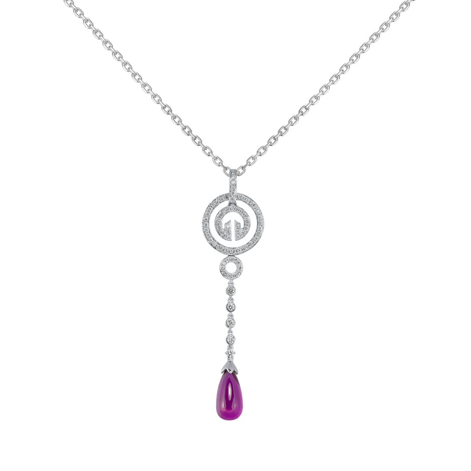 Diamond pendant with Turmalinem Graceful Drop