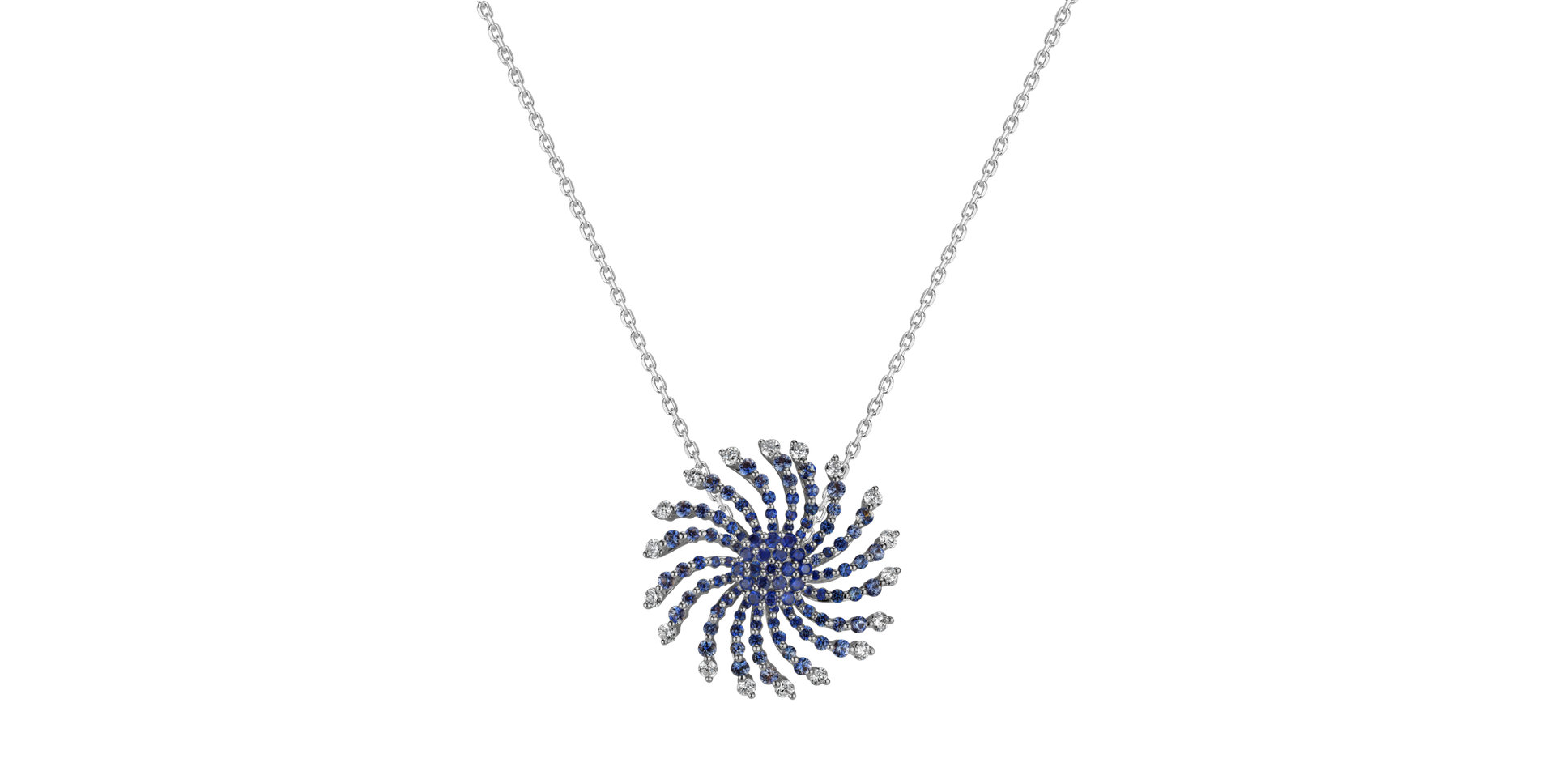 Diamond pendant with Sapphire Hypnosis of Happiness