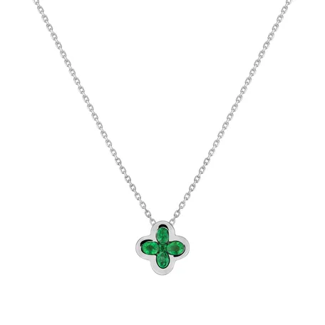 Pendant with Emerald Radiant Realm