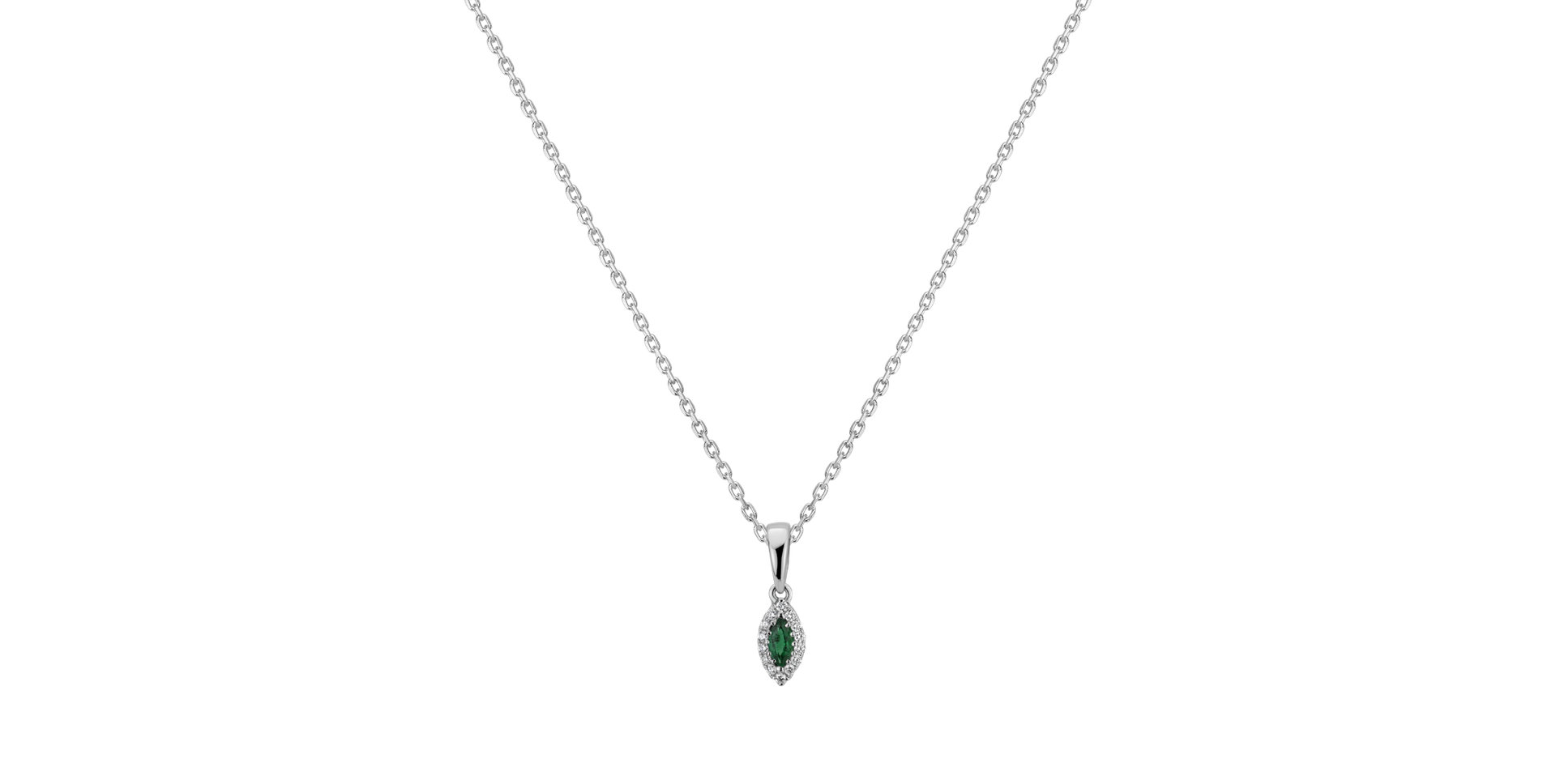 Diamond pendant with Emerald Princess Louisa