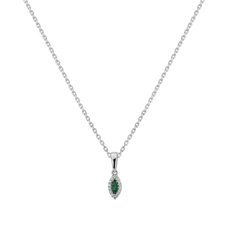 Diamond pendant with Emerald Princess Louisa