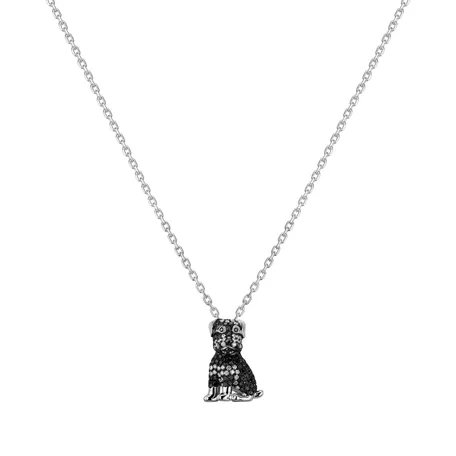 Pendant and with black and white diamonds Best Friend