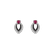 Earrings with Ruby, black and white diamonds Luxury Darkness2
