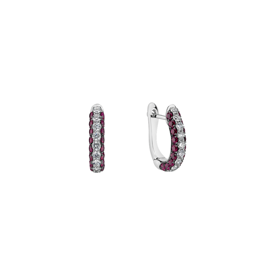 Diamond earrings and Ruby Yanthus