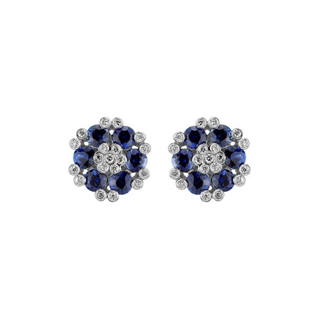 Diamond earrings and Sapphire The Ruby Garden