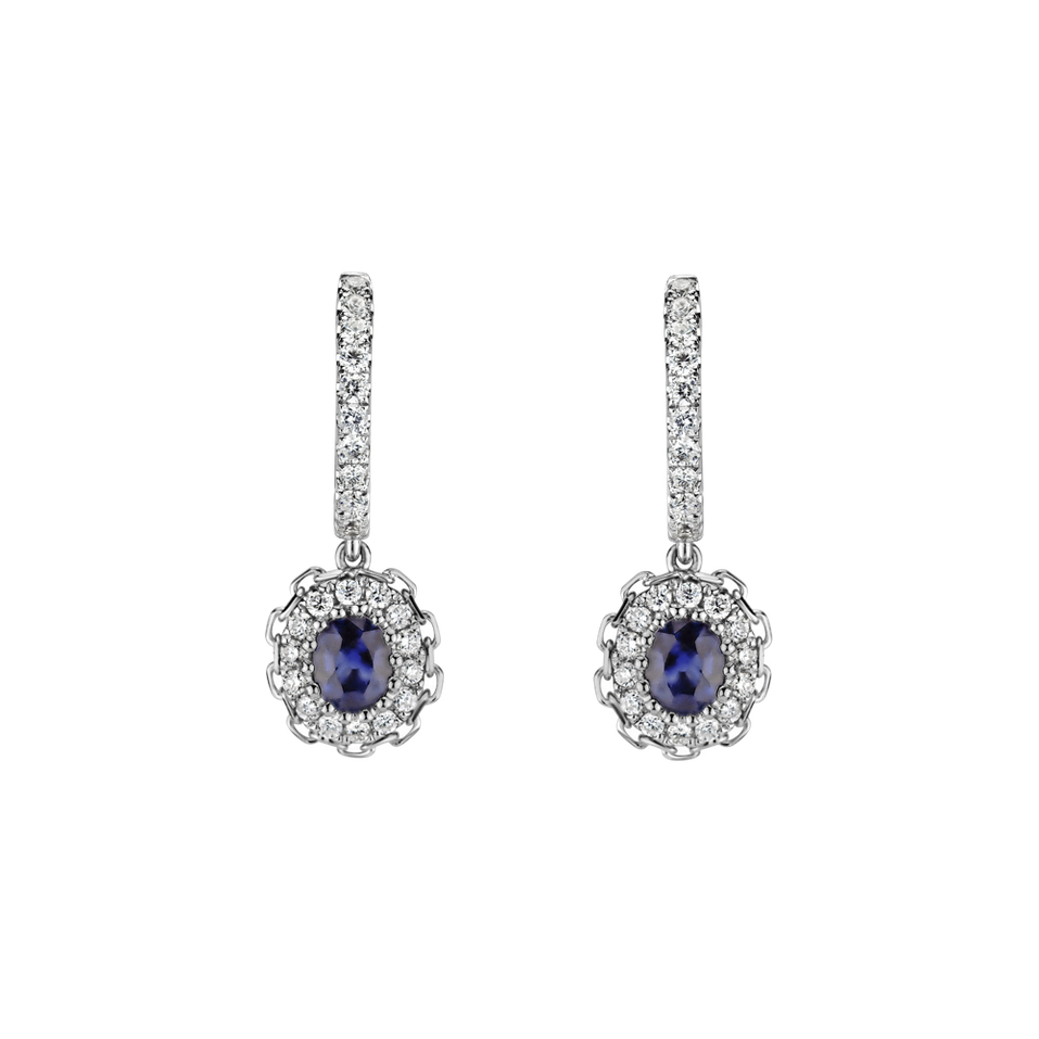 Diamond earrings and Sapphire Amiya