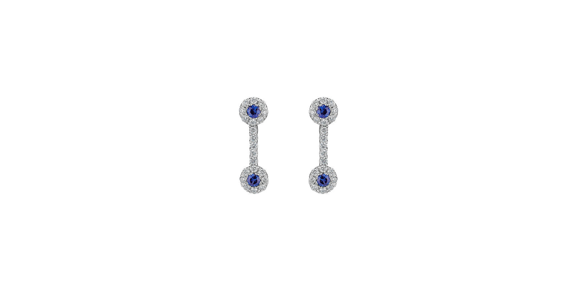 Diamond earrings and Sapphire Preston