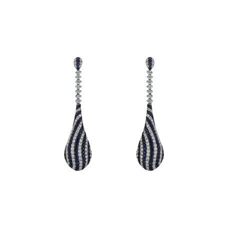 Diamond earrings and Sapphire Cleyrria