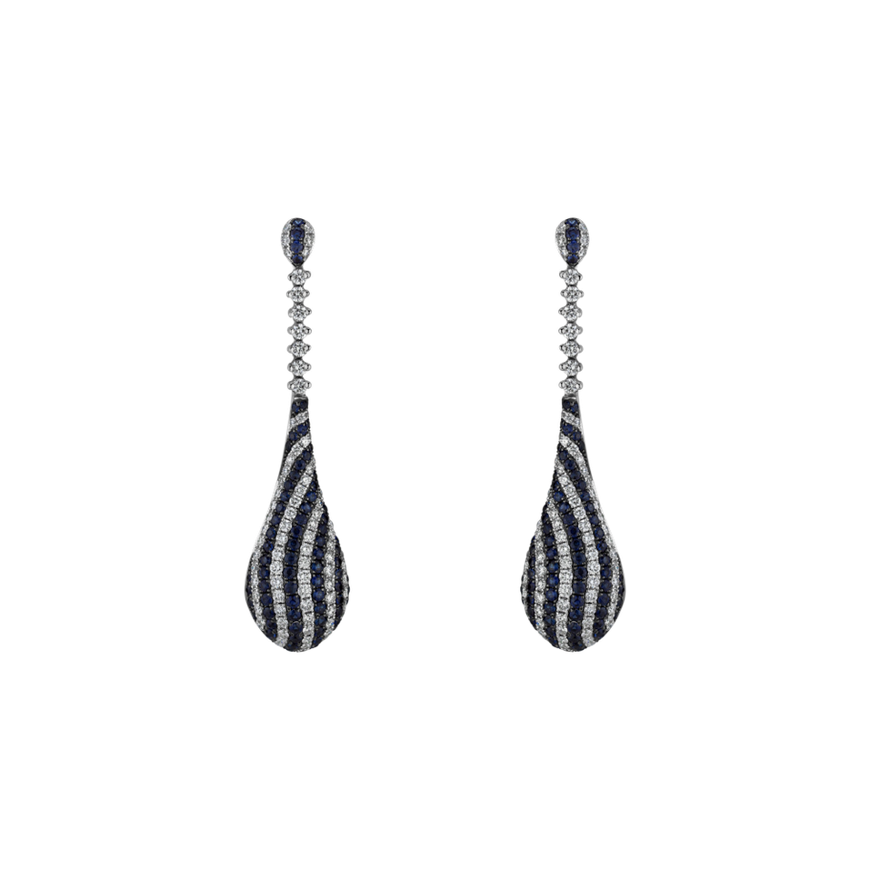 Diamond earrings and Sapphire Cleyrria
