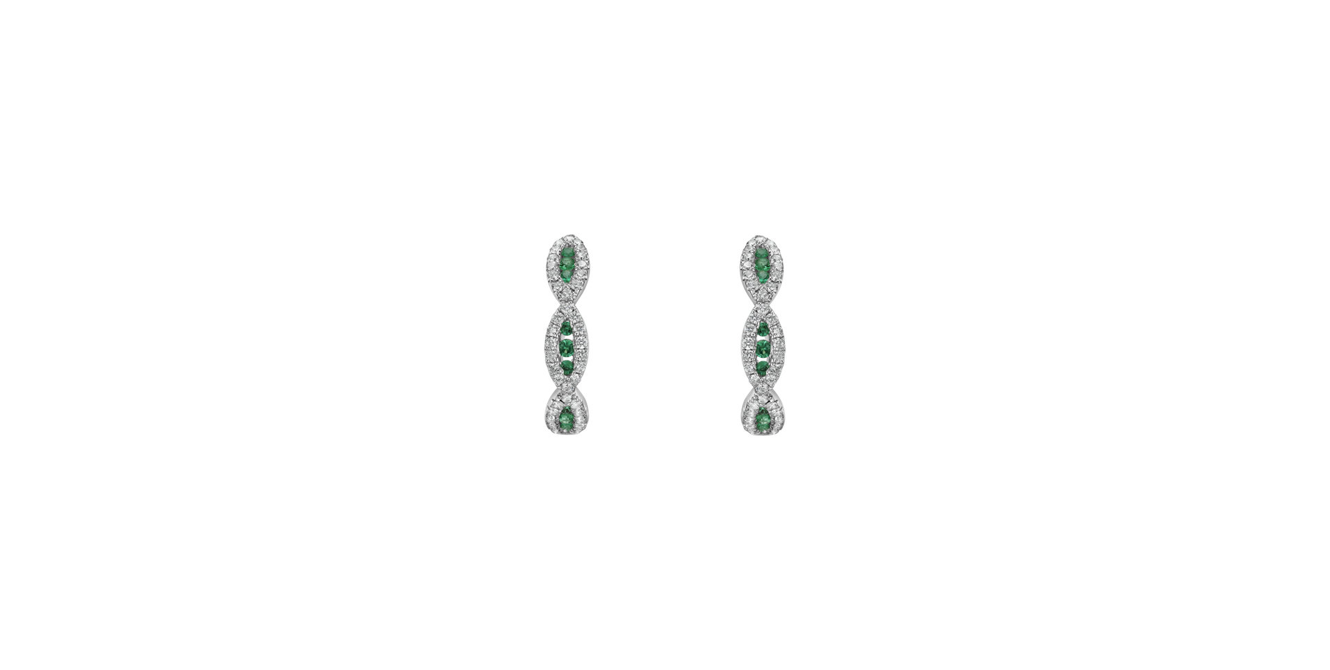 Diamond earrings and Emerald Charlee