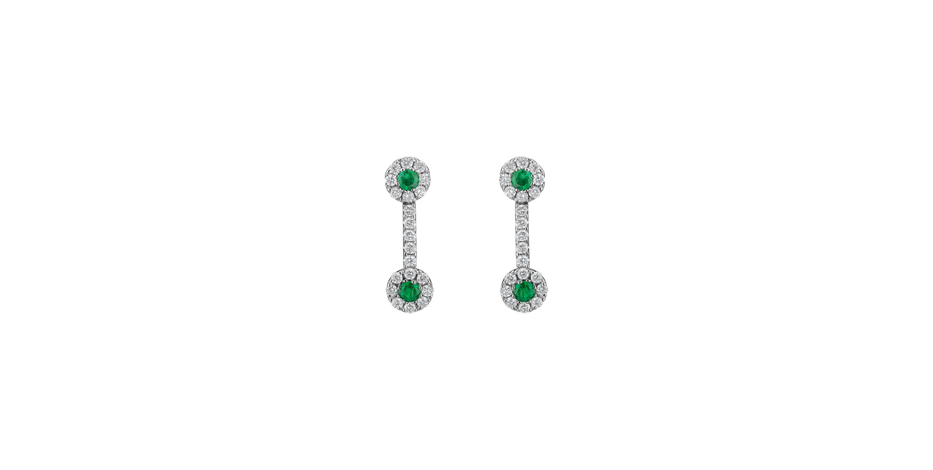 Diamond earrings and Emerald Preston