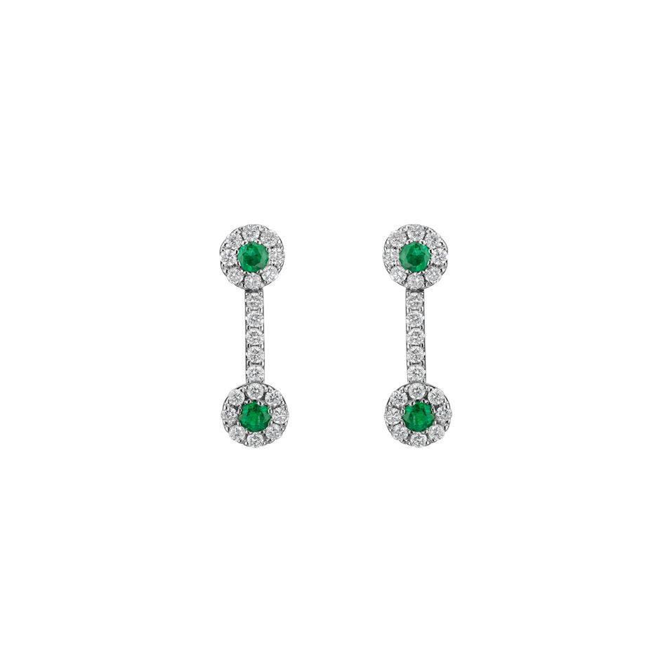 Diamond earrings and Emerald Preston