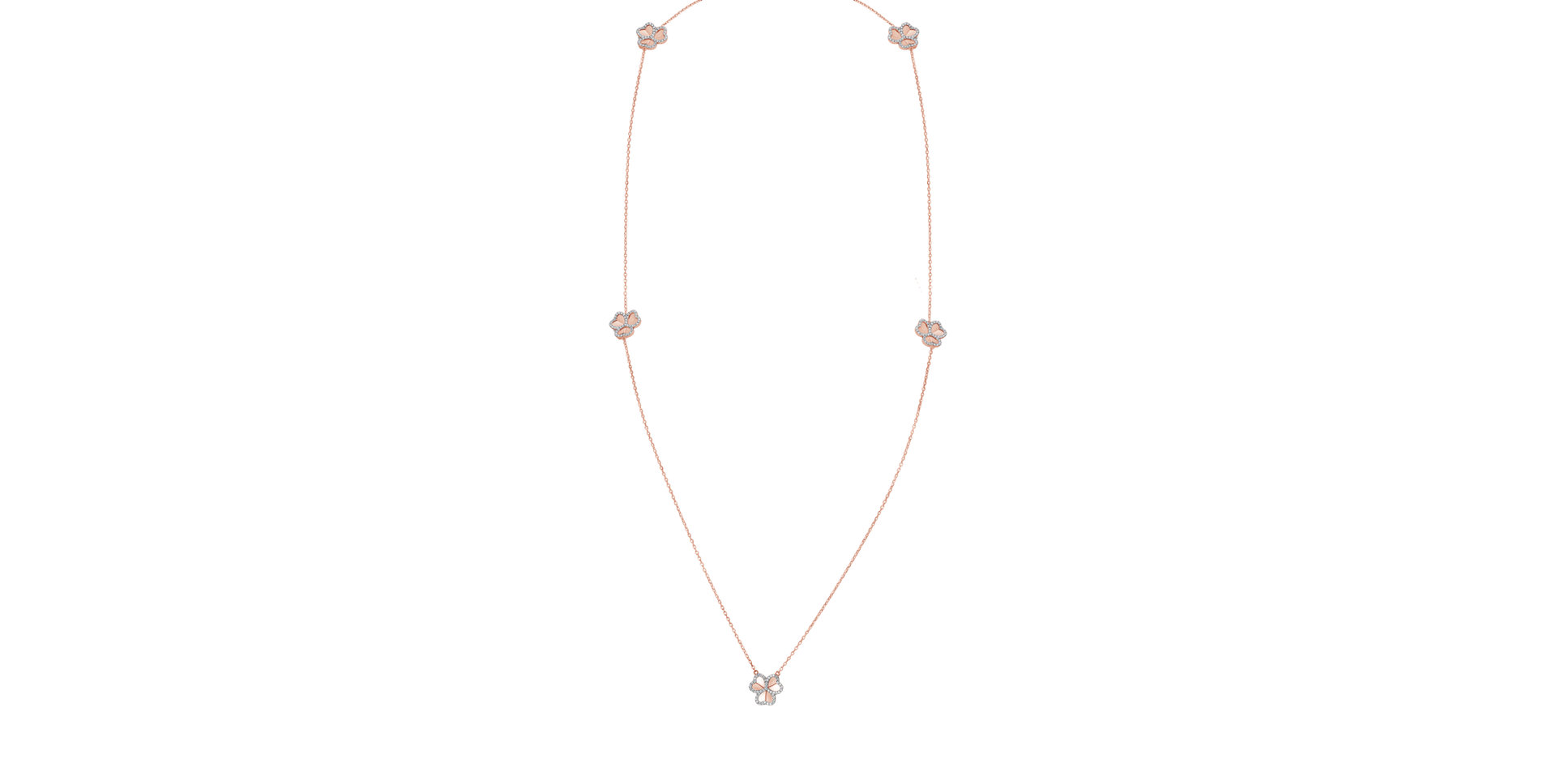 Diamond necklace Tiny Ribbon