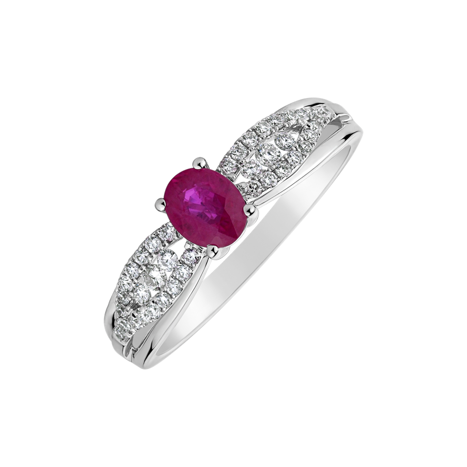 Diamond ring with Ruby Nightborne