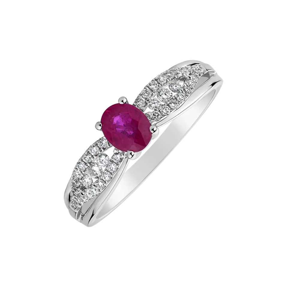 Diamond ring with Ruby Nightborne