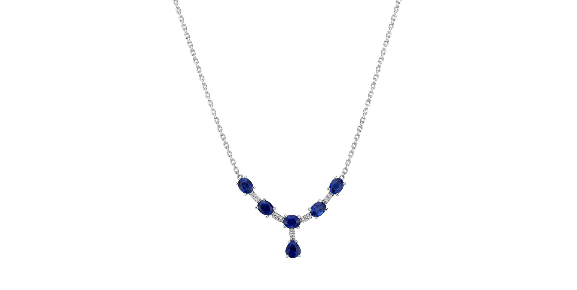 Diamond necklace with Sapphire Spark of Fury