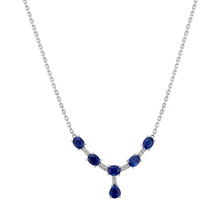 Diamond necklace with Sapphire Spark of Fury