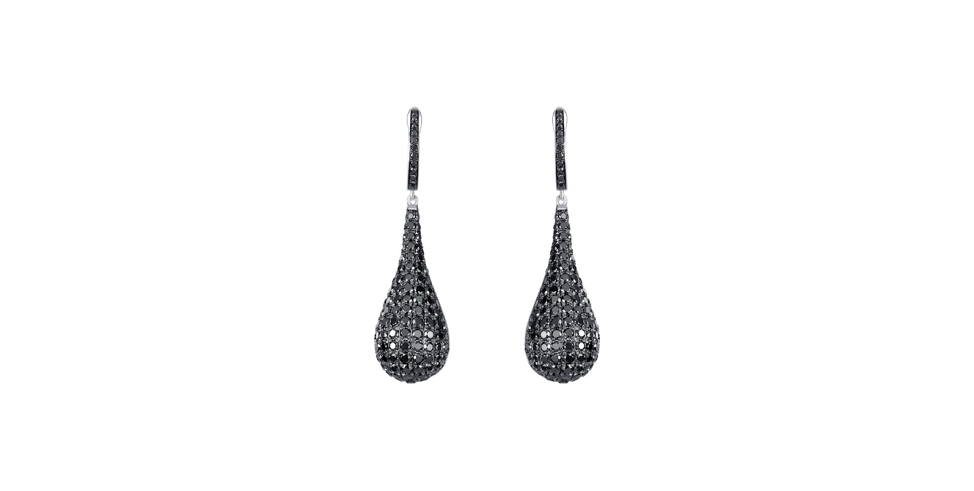 Earrings with black diamonds Inferno Tears