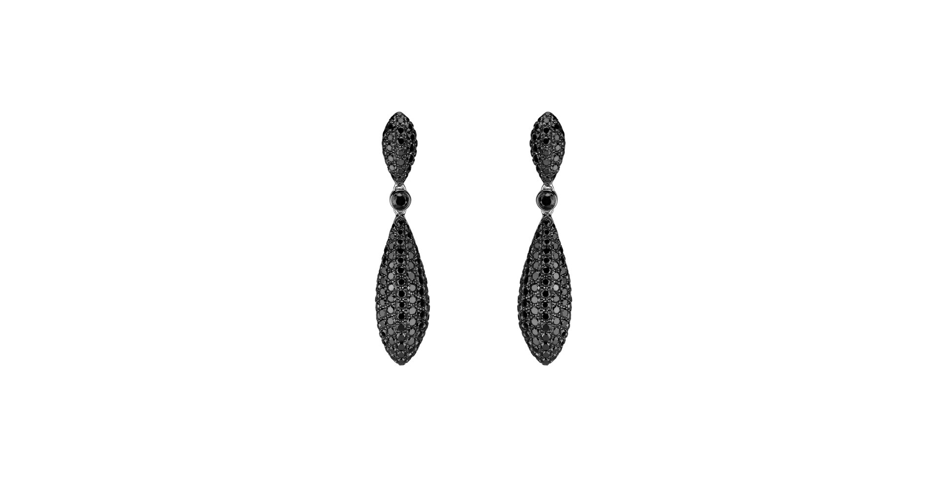Earrings with black diamonds Inferno Secret