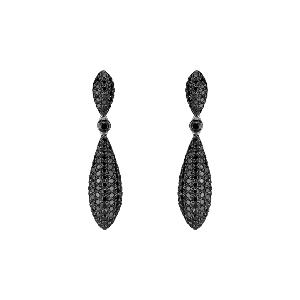 Earrings with black diamonds Inferno Secret