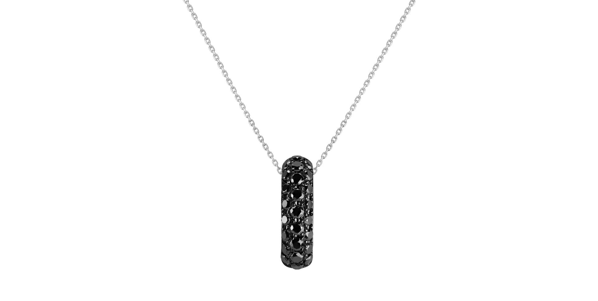 Pendant with black diamonds Inferno Sky