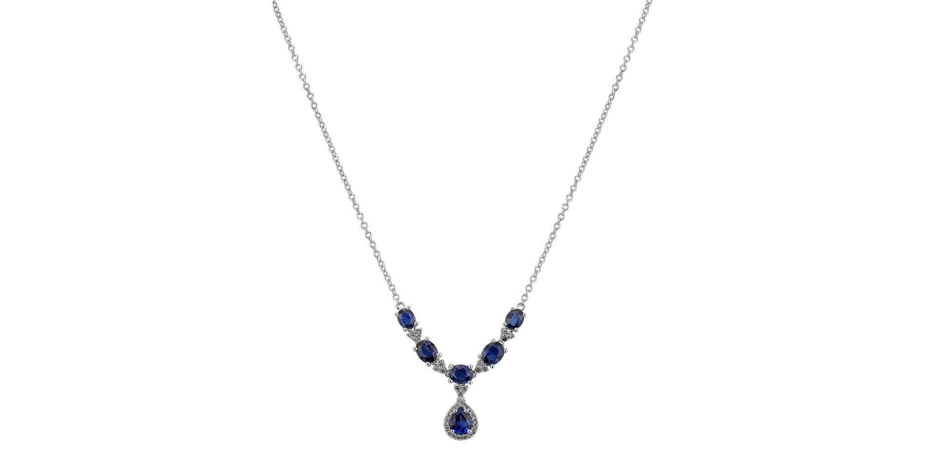 Diamond necklace with Sapphire Royal Treasure