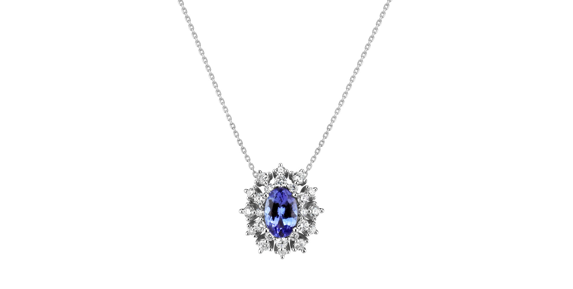 Diamond necklace with Tanzanite Princess Aurora